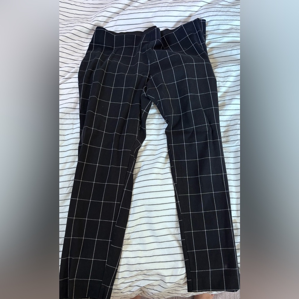 Black Checkered Men's Pants